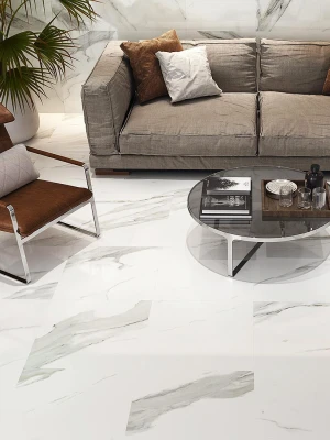 Глянцевая плитка STATUARIO WHITE, 60x120 cm, AM