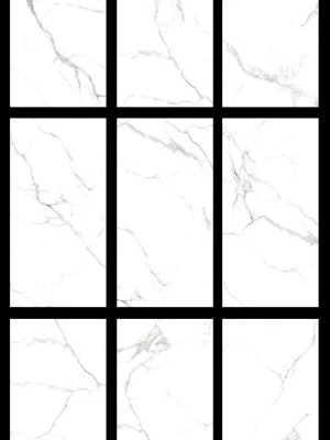 Глянцевая плитка STATUARIO WHITE, 60x120 cm, AM