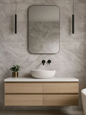 Glossy tiles ROMA ONYX GREY, 60x120 cm, LE