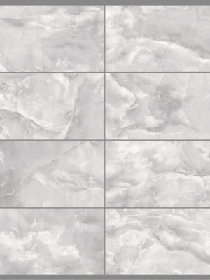 Glossy tiles ROMA ONYX GREY, 60x120 cm, LE