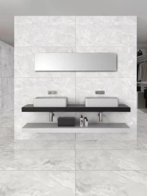 Matte (sugar) tiles ONYX SUGAR BIANCO, 60x120 cm, SH