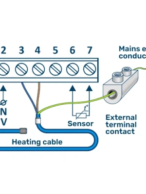 Programmējams temperatūras regulators ar Wi-Fi tālvadības piekļuvi SN-20, 16A, 3,6 kW