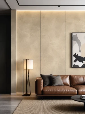 Premium klases SPC ūdensizturīgs matēts sienas panelis STONE CREMA , 2800 × 1200 × 4 mm