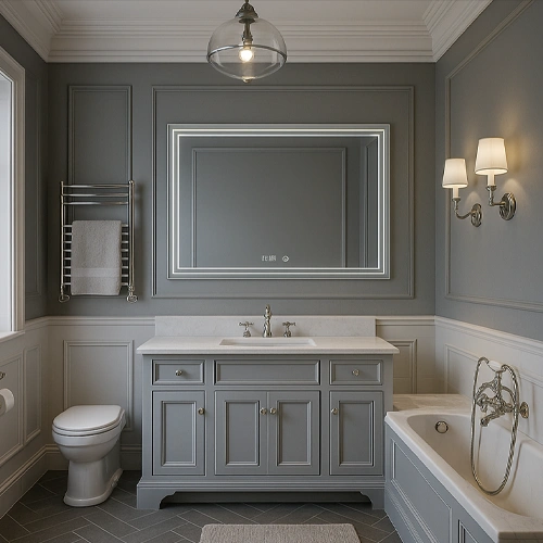 LED spogulis ar apsildes funkciju TESORO, 60 x 80 cm, 2700-6500K, 49W, 2723Lm, IP44