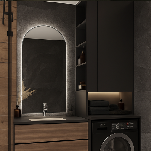 LED spogulis ar apsildes funkciju DIAMIRA, 90 x 45 cm, 2700-6500K, 55W, 2783Lm, IP44