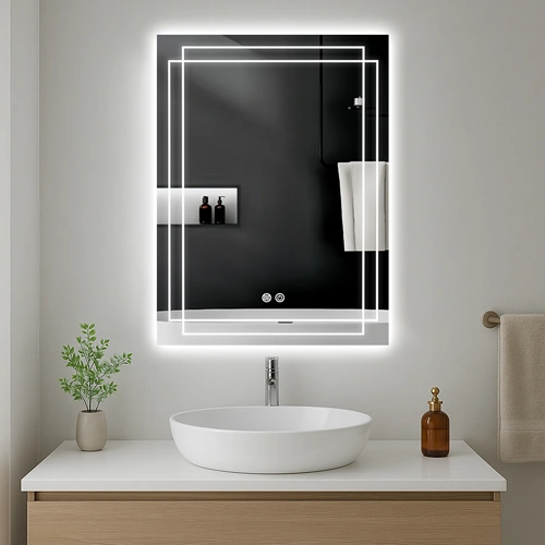 LED spogulis ar apsildes funkciju INCANTO, 80 x 60 cm, 2700-6500K, 53W, 3146Lm, IP44