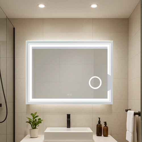 LED spogulis ar apsildes funkciju SPLENDORE, 80 x 110 cm, 2700-6500K, 101W, 4780Lm, IP44