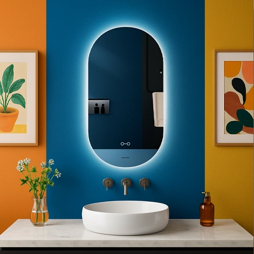 LED spogulis ar apsildes funkciju ALBA, 90 x 45 cm, 2700-6500K, 53W, 2541Lm, IP44