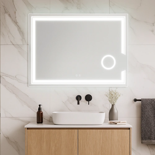 LED spogulis ar apsildes funkciju SPLENDORE, 80 x 110 cm, 2700-6500K, 101W, 4780Lm, IP44