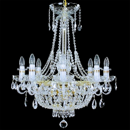 Ekskluzīva čehu kristāla lustra L170/8+4/02