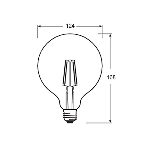 LED лампа в винтажном стиле E27, G125, 2.5W, 220lm, 2400K, filament