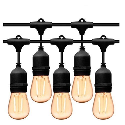 LED āra dārza 1m virtene dārzam un terasēm E27 spuldzēm