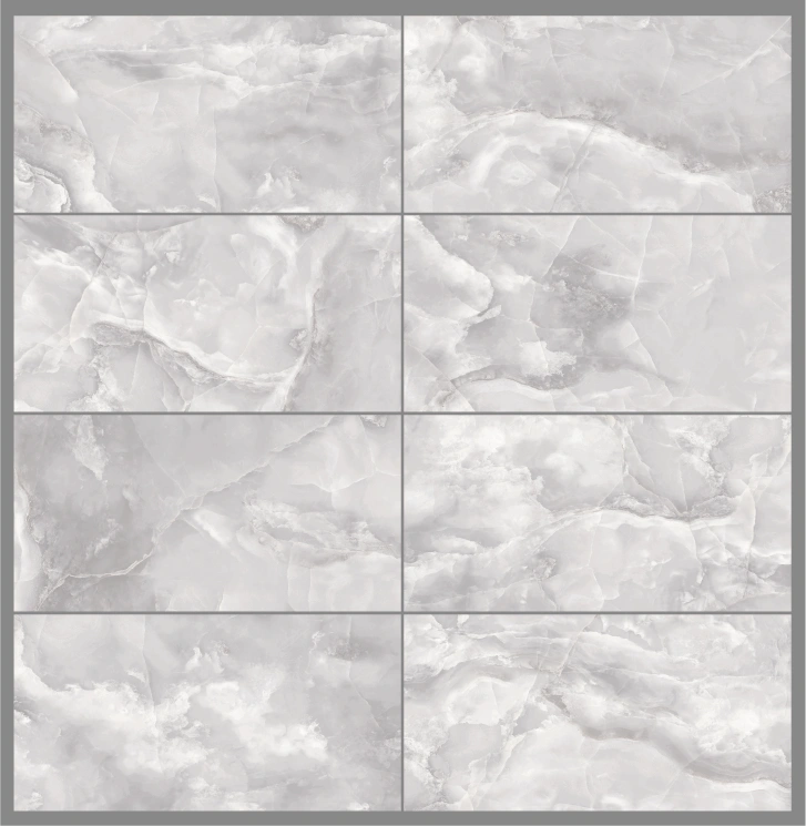 Glossy tiles ROMA ONYX GREY, 60x120 cm, LE