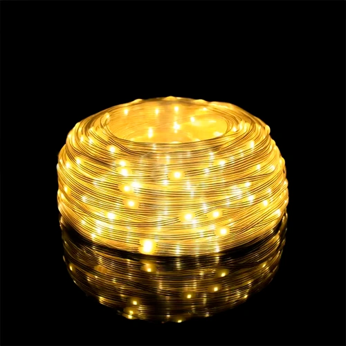 Ziemassvētku iekštelpu un ārtelpu virtene vara stieple ar pulti 30m, silti balta, USB, 300LED, IP44