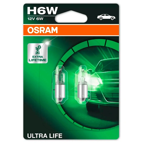 Halogēna spuldzes H6W, 6W, 12V, ULTRA LIFE sērija