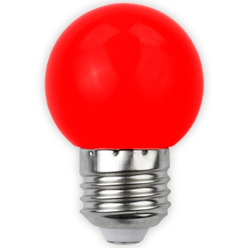 LED Dekoratīvā spuldze E27, G45, 1W, 30Lm, 200°, sarkana