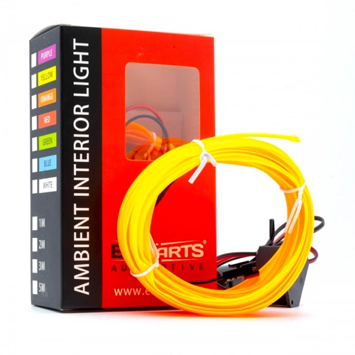 Auto salona apgaismojuma LED lente, 5m, dzeltenā, 12V, EPAL5M