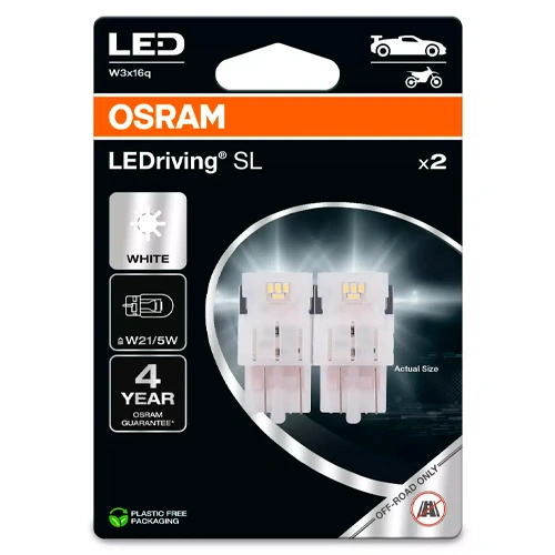 LED spuldzes W21/5W, 1W, 6000K, 12V, LEDriving SL sērija