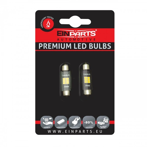 LED spuldzes C10W, 5000K, 9-16V