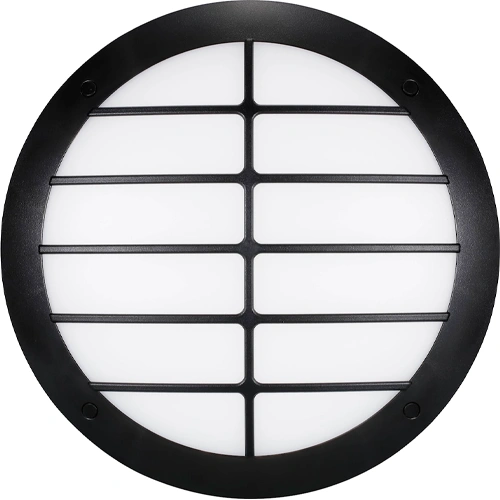 LED Ūdensizturīgs gaismeklis ar grille resti 24W, 3000K, 2400Lm, IP66, Ø 350 x 111 mm