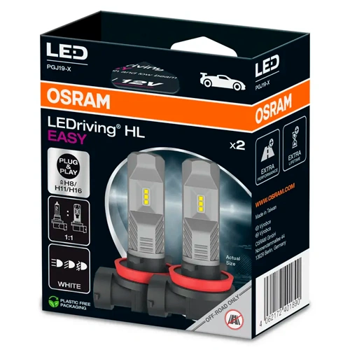 LED spuldzes H8-H11-H16, 8W, 6000K, LEDriving HL EASY sērija