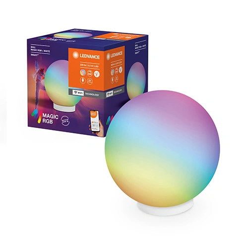 LED Viedais gaismeklis 3.5W, CCT + RGB, USB-A, 5V, 230Lm, SMART+ BALL MAGIC