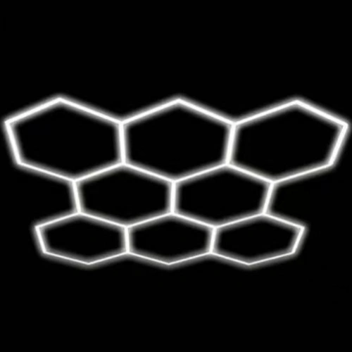 Hexagon gaismekļu komplekts, 8 gab., ar aksesuāriem, 280W, 6000K, IP20, 33600 Lm
