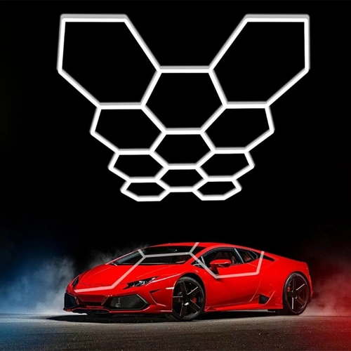 Hexagon gaismekļu komplekts, 11 gab., ar aksesuāriem, 385W, 6000K, IP20, 46200 Lm