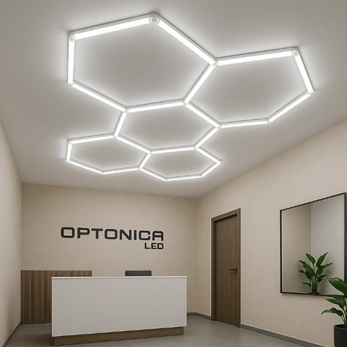 Hexagon gaismekļu komplekts, 5 gab., ar aksesuāriem, 192W, 6000K, IP20, 23040 Lm