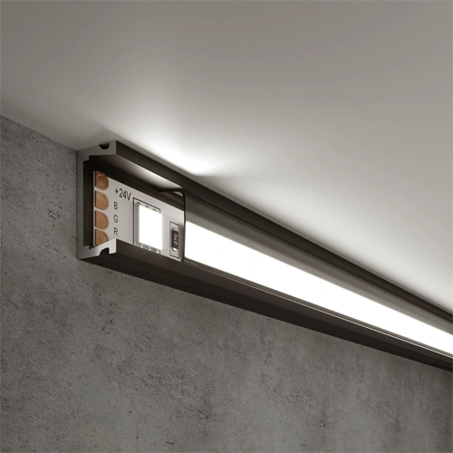 Stūra anodēts alumīnija profils LED lentei HB-17.5X7WBM