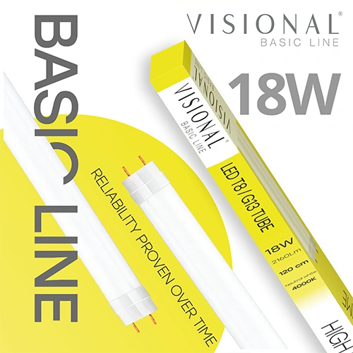 LED spuldze T8, 120 cm, 18W, 4000K, 2160Lm, IP20