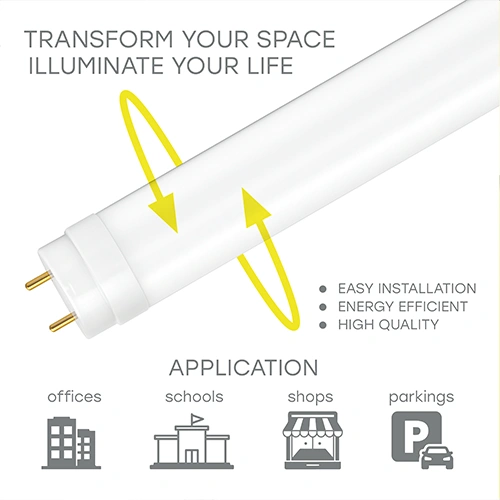 LED лампа T8, 150 cm, 24W, 4000K, 2880Lm, IP20