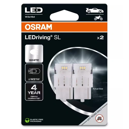 LED spuldzes W21W, 1W, 6000K, 12V, LEDriving SL sērija