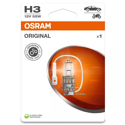 Halogēna spuldze H3, 12V, 55W, ORIGINAL LINE sērija
