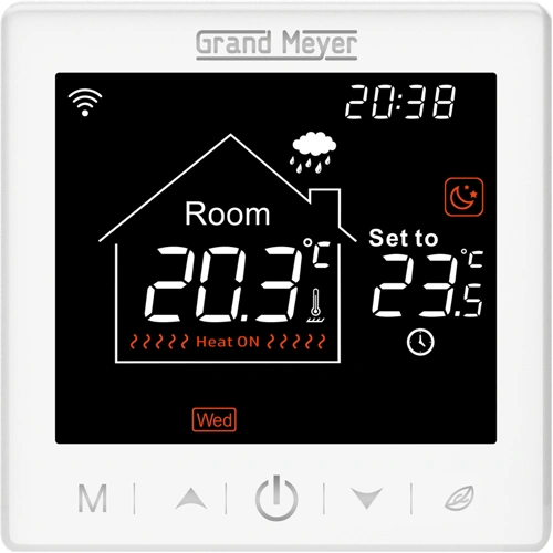 Programmējams temperatūras regulators ar Wi-Fi tālvadības piekļuvi SN-10, 16A, 3,6 kW