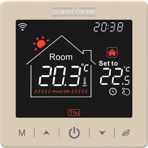 Программируемый регулятор температуры с Wi-Fi удаленным доступом SN-15, 16А, 3,6 кВт