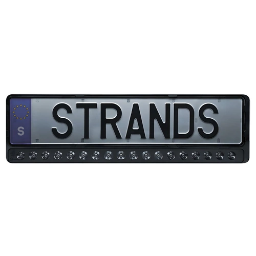 Auto numura zīmes rāmis ar LED apgaismojumu, 90W, 9-36V, 9000Lm, 5000K, NUUK E-LINE BLACK LED BAR 20