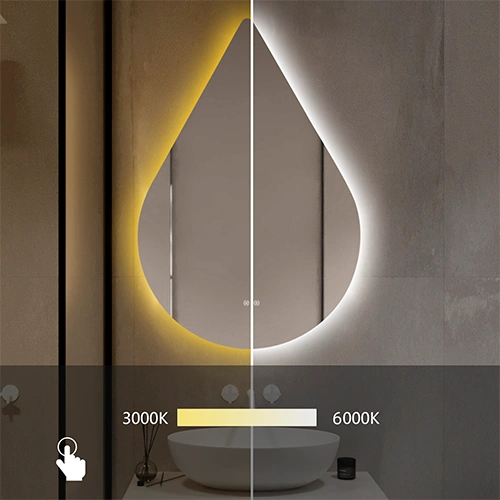 Spogulis ar LED apgaismojumu, 60x90 cm, 9.75W, Silti - neitrāli - auksti balts, IP44