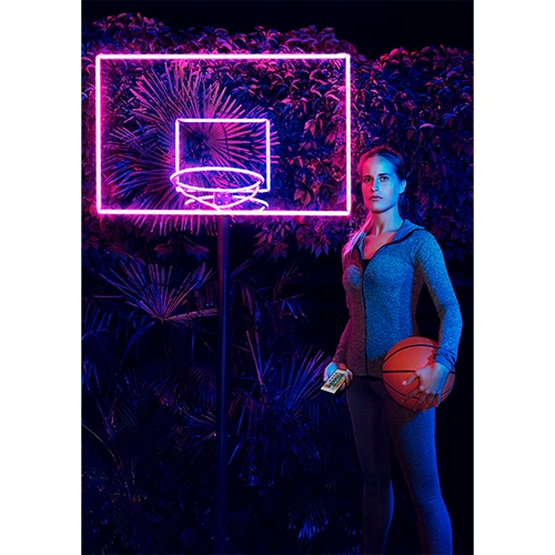 Neona LED lente ar pulti 3m, 5W/m, RGB, IP44