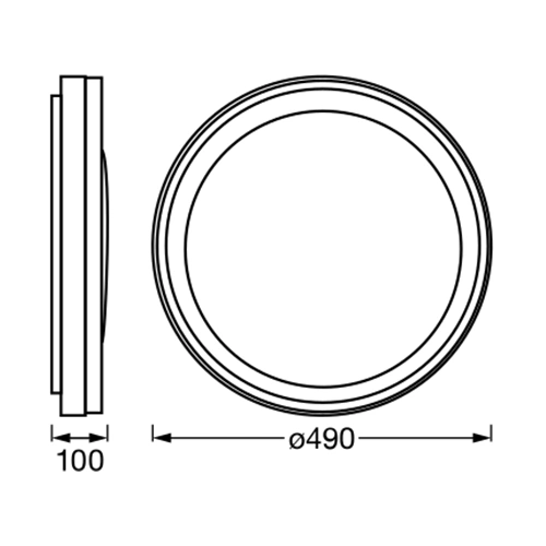 LED Умный светильник, плафон, 38W, 3800Lm, теплый-нейтральный-холодный белый + разноцветный, Smart+ Orbis Ceiling ZEST MAGIC RGB