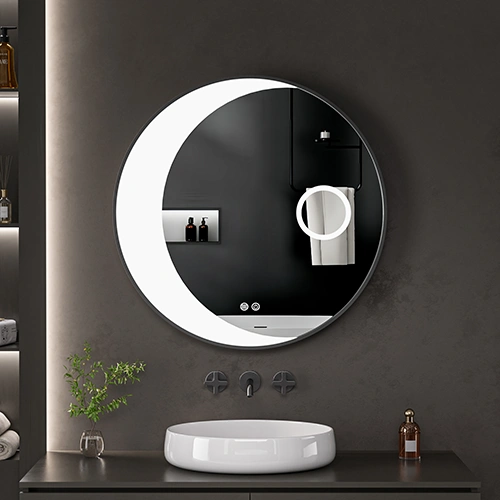 LED spogulis ar apsildes funkciju LUNARIA, Ø 80 cm, 2700-6500K, 52W, 3025Lm, IP44