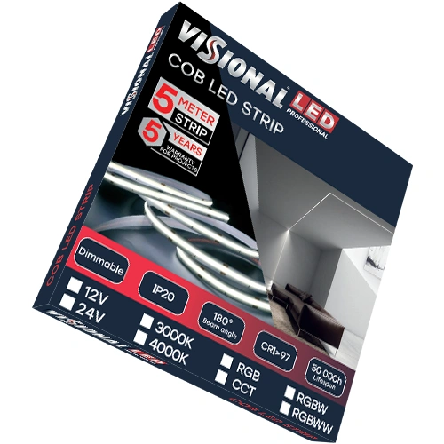 LED lente COB, RGB, IP66, 24V, 14W/m, 742Lm/m