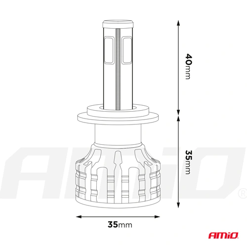 LED лампы HB4, 38W, 6500K, 12-24V, COB 4Side серия
