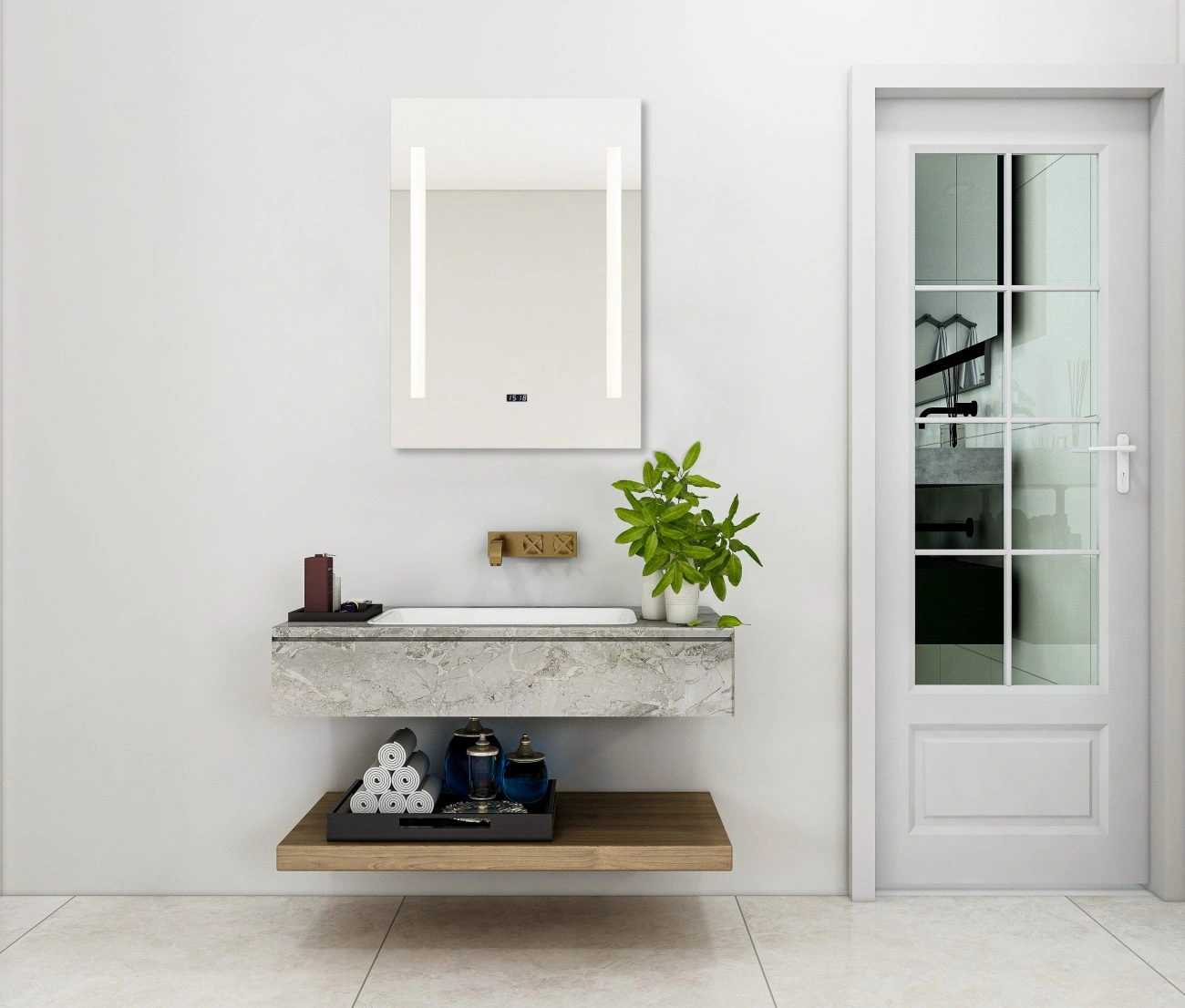 Mirror ILONA with LED lighting, 50 x 70 cm, 15W, 3000-4000K