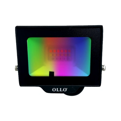 LED Mitrumizturīgs āra prožektors ar pulti 20W, 1900Lm, RGB, IP65