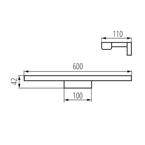 Gleznu un spoguļu sienas lampa ASTEN