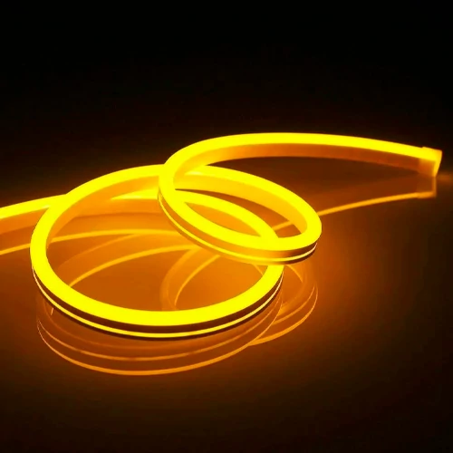 LED Neona lente 12V, dzeltena, IP67, 5m, 6x12mm, NEON FLEX