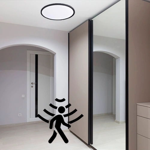 LED Влагозащищенный светильник с PIR датчиком движения 32W, 3CCT, 3840Lm, IP44, Ø 400 x 25 mm