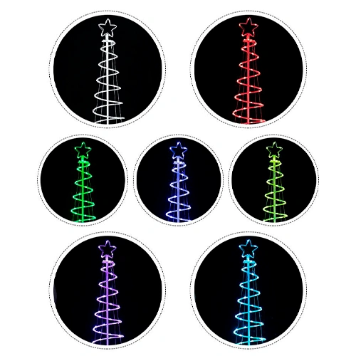 Spīdošā Ziemassvētku eglīte 1.2m, daudzkrāsaina, 4.4W, 73 LED