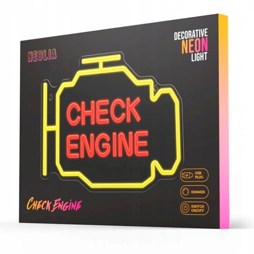 LED световая неоновая панель, вывеска - CHECK ENGINE
